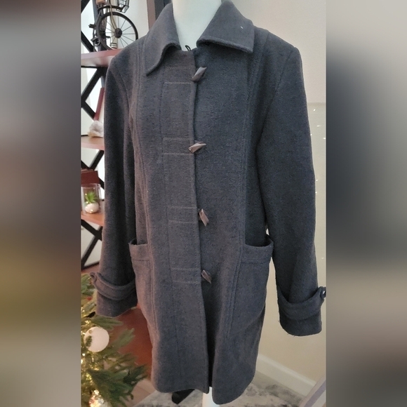 Kistermann Women's gray Cashmere & Wool Trench Coat size 44 - Picture 2 of 14